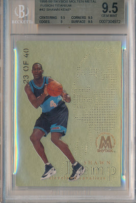 SkyBox 1998-1999 Molten Metal Fusion Titanium #42F Shawn Kemp 23/40 / BGS Grade 9.5