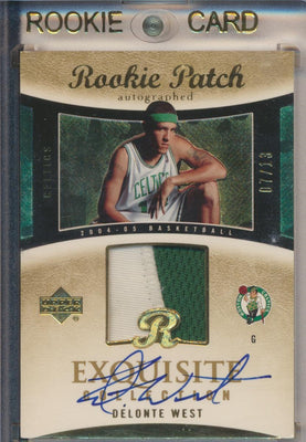 Upper Deck 2004-2005 Exquisite Collection Gold RPA #46 Delonte West 7/13