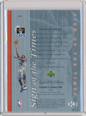 Upper Deck 1999-2000 SP Authentic Sign Of The Times #AM Andre Miller