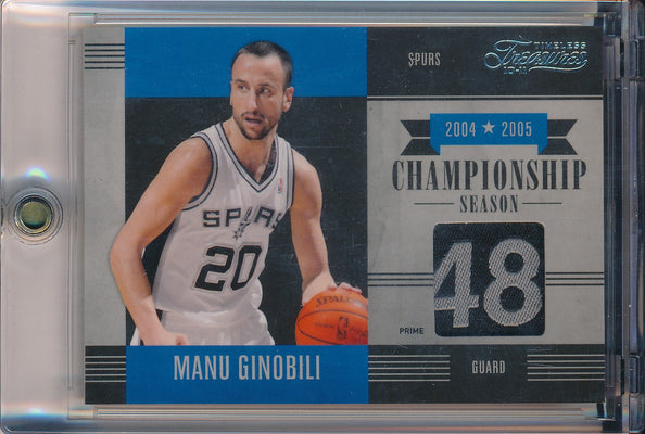 Panini 2010-2011 Timeless Treasures Championship Season #12 Manu Ginobili 1/1
