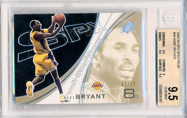 Upper Deck 2002-2003 SPx Spectrum  #34 Kobe Bryant 17/25 / BGS Grade 9.5