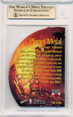 Skybox 1997-1998 Metal Universe Planet Metal #1 Michael Jordan 1/15 / BGS Grade 9.5