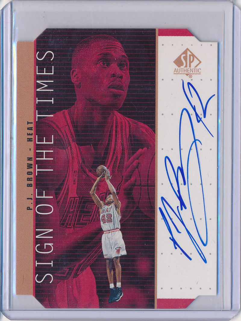 Upper Deck 1998-1999 SP Authentic Sign Of The Times #PJ P.J. Brown