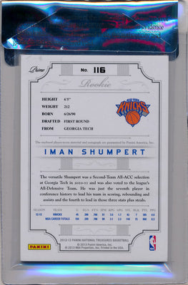 Panini 2012-2013 National Treasures  Gold #116 Iman Shumpert 5/5 / BGS Grade 8.5 / Auto Grade 10