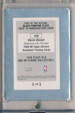 Topps  2008-2009 Chrome Black Printing Plate #156 Kevin Durant 1/1