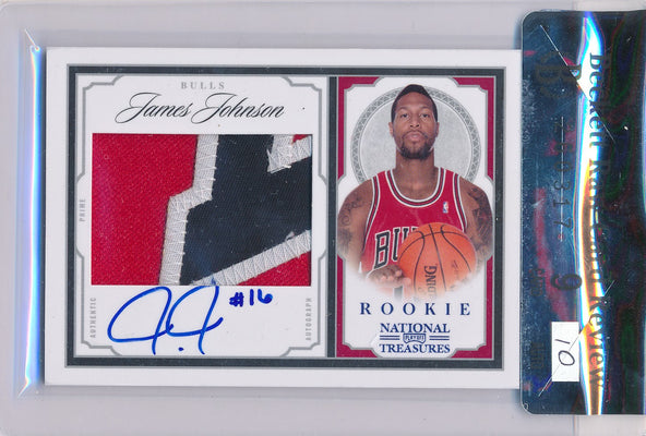 Panini 2009-2010 National Treasures Century Platinum #215 James Johnson 3/5 / Auto Grade 10