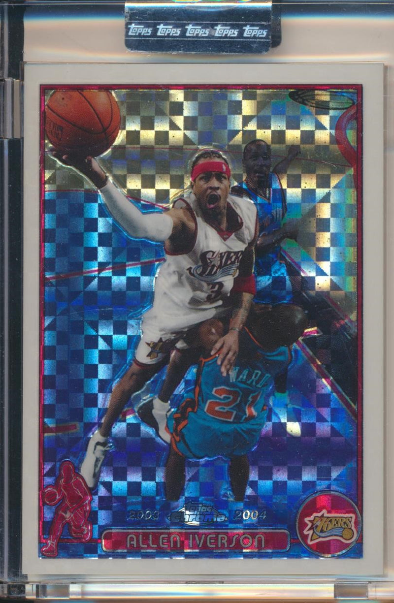 Topps  2003-2004 Chrome  X-Fractor #3 Allen Iverson 178/220