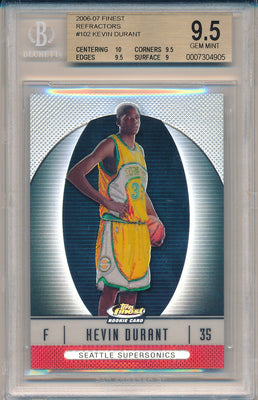 Topps  2006-2007 Finest Refractors #102 Kevin Durant 42/399 / BGS Grade 9.5