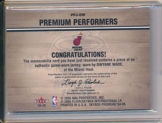 Fleer 2004-2005 SkyBox Premium Premium Performers #PPJ-DW Dwyane Wade