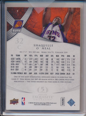 Upper Deck 2007-2008 Exquisite Collection Base #7 Shaquille O'Neal 149/225