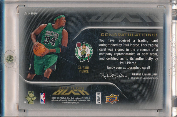 Upper Deck 2008-2009 UD Black Blac Inscriptions #AI-PP Paul Pierce 4/10