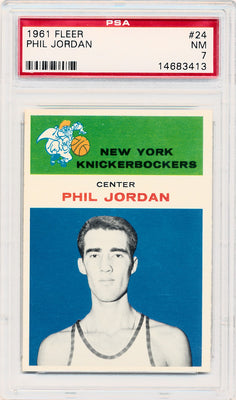 Fleer 1961 New York Knickerbockers  #24 Phil Jordan  / PSA Grade 7