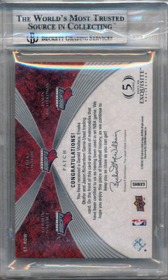 Upper Deck 2007-2008 Exquisite Collection Trios Patch #ROW Gerald Wallace / Emeka Okafor / Jason Richardson 6/10 / BGS Grade 8.5