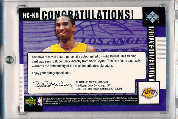 Upper Deck 2004-2005 Hardcourt Hardwood Commemoratives #HCKB Kobe Bryant