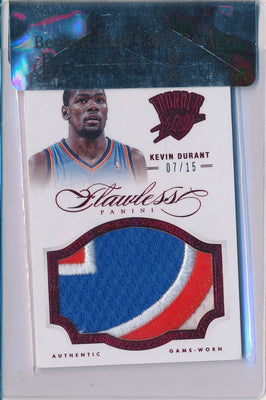 Panini 2012-2013 Flawless Ruby Jumbo Patches #38 Kevin Durant 07/15 / BGS Grade 9