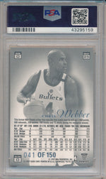 Fleer 1996-1997 Flair Showcase  Row 0 Legacy Collection #25 Chris Webber 41/150 / PSA Grade 9