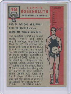 Philadelphia Warriors  #48 Len Rosenbluth