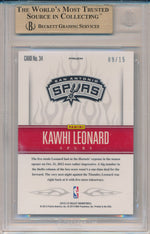 Panini 2012-2013 Select Hot Rookies Prizms Green #34 Kawhi Leonard 9/15 / BGS Grade 9.5