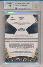 Panini 2012-2013 Prefered Silhouettes #319 Kawhi Leonard 9/25 / BGS Grade 9 / Auto Grade 10