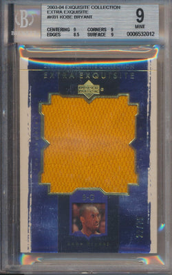 Upper Deck 2003-2004 Exquisite Collection Extra Exquisite Jumbo Patch #EE-KB1 Kobe Bryant 22/75 / BGS Grade 9