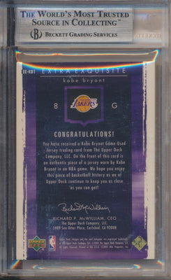 Upper Deck 2003-2004 Exquisite Collection Extra Exquisite Jumbo Patch #EE-KB1 Kobe Bryant 22/75 / BGS Grade 9