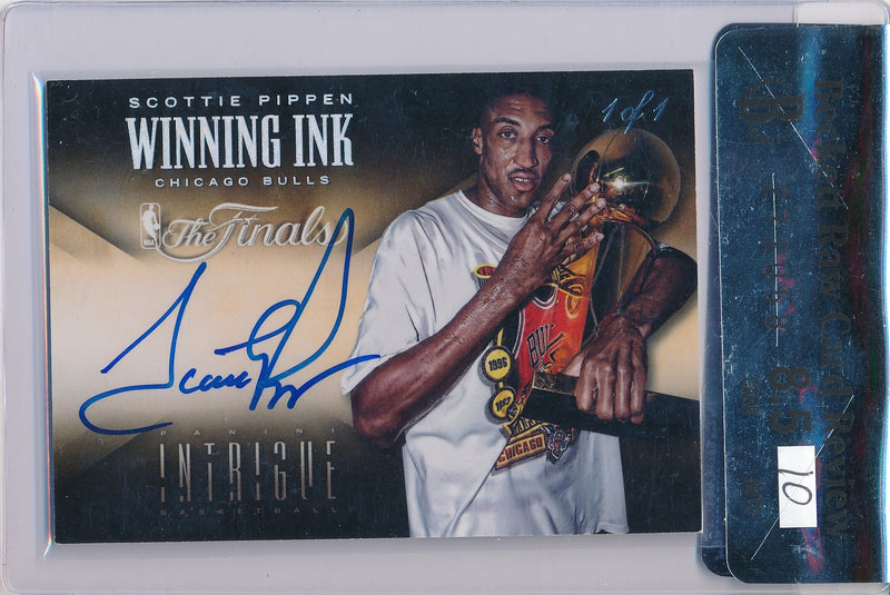 Panini 2013-2014 Intrigue Winning Ink #1 Scottie Pippen 1/1 / BGS Grade 8.5 / Auto Grade 10