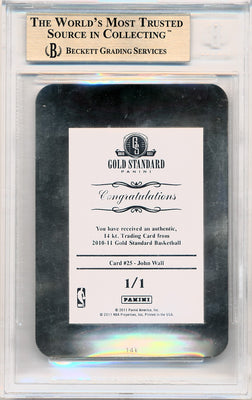 Panini 2010-2011 Gold Standard Solid Gold #25 John Wall 1/1