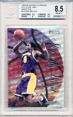 Skybox 1999-2000 Dominion Sky's The Limit Warp Tek #8 Kobe Bryant 22/25 / BGS Grade 8.5