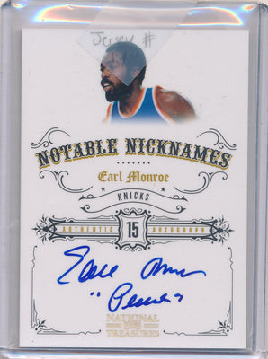 Panini 2009-2010 National Treasures Notable Nicknames  #NN-EM Carl Monroe 15/99