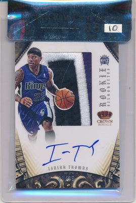 Panini 2012-2013 Crown Royale Rookie Silhouettes #380 Isiah Thomas 8/25 / BGS Grade 8.5 / Auto Grade 10