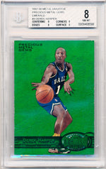 Skybox 1997-1998 Metal Universe Championship Precious Metal Gems Green #4 Derek Harper 1/100 / BGS Grade 8