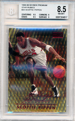 SkyBox 1998-99 Premium Star Rubies #20 Scottie Pippen 29/50 / BGS Grade 8.5