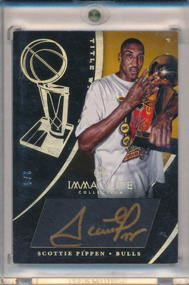 Panini 2012-2013 Immaculate Collection Title Winners #TW-SP Scottie Pippen 2/6