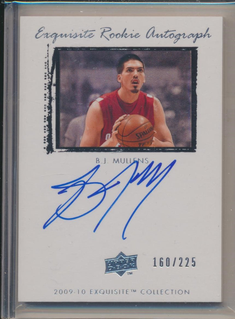 Upper Deck 2009-2010 Exquisite Collection Rookie Auto #52 B.J. Mullens 160/225