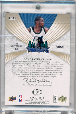 Upper Deck 2007-2008 Exquisite Collection Limited Logos #LLAJ Al Jefferson 16/50