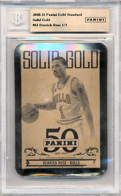 Panini 2010-2011 Gold Standard Solid Gold #12 Derrick Rose 1/1