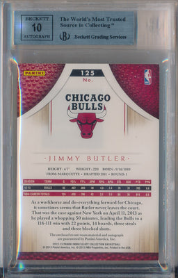 Panini 2012-2013 Immaculate Collection Numbers Parallel #125 Jimmy Butler 21/21 / BGS Grade 9 / Auto Grade 10