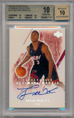 Upper Deck 2003-2004 Ultimate Collection  #131 Dwyane Wade 229/250 / BGS Grade 10 / Auto Grade 10