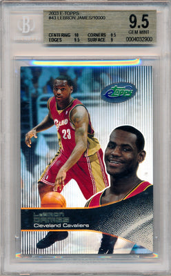 E-Topps 2003   #43 Lebron James  / BGS Grade 9.5