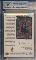 Upper Deck 2003-2004 Exquisite Collection Exquisite Rookie Patch Auto #57 Jerome Beasley 178/225 / BGS Grade 9 / Auto Grade 10