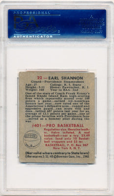 Topps Bowman 1948   #22 Earl Shannon  / PSA Grade 4 / Auto Grade None