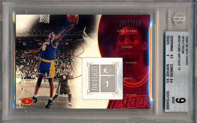 Upper Deck 1998-1999 SPX Finite Spectrum #200 Kobe Bryant 22/50 / BGS Grade 9