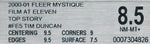Fleer 2000-2001 Mystique Film At 11 #5/10FE Tim Duncan 1/11 / BGS Grade 8.5