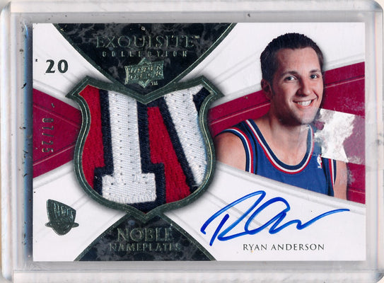 Upper Deck 2008-2009 Exquisite Collection Noble Nameplates #NARY Ryan Anderson 7/25