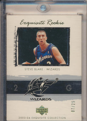 Upper Deck 2003-2004 Exquisite Collection Gold Rookie #62 Steve Blake 7/25