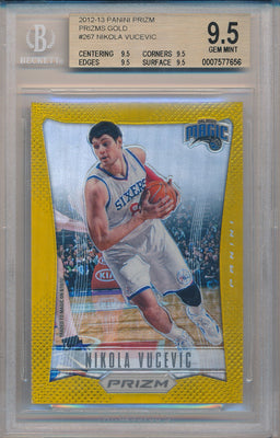 Panini 2012-2013 Prizm Prizms Gold #267 Nikola Vucevic 8/10 / BGS Grade 9.5