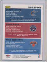 Fleer 2003-2004 Tradition Trio Rookie #292 Chris Bosh/ Michael Sweetney/ Jarvis Hayes