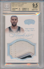 Panini 2012-2013 Flawless Platinum Jumbo Patches #30 Tony Parker 1/1 / BGS Grade 9.5