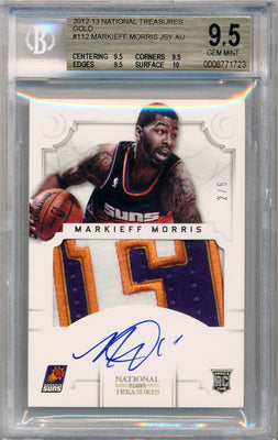 Panini 2012-2013 National Treasures  Gold #112 Markieff Morris  2/5 / BGS Grade 9.5 / Auto Grade 10