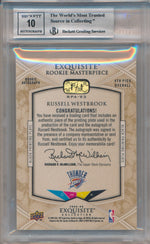 Upper Deck 2008-09 Exquisite Collection Press Plates Yellow #93 Russell Westbrook 1/1 / BGS Grade 9 / Auto Grade 10